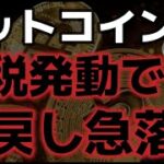 ビットコイン関税発動で全戻しの急落。8万ドルまで戻ってくるのか？？