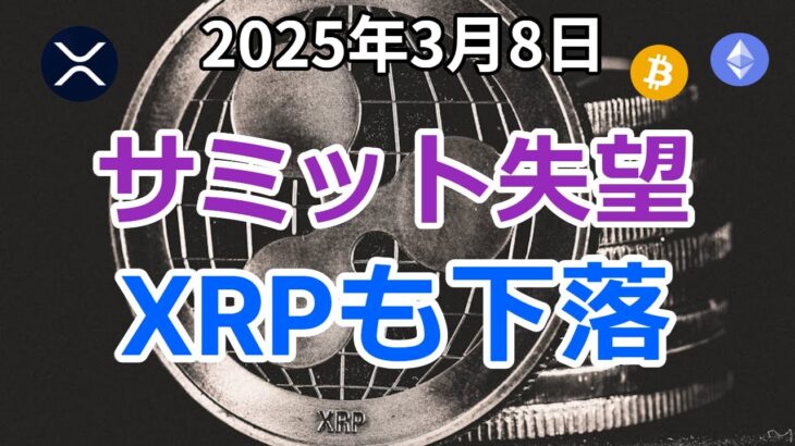 リップル (XRP) 仮想通貨サミットで期待外れ失望により再び下落へ！