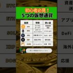 初心者必見！5つの仮想通貨の特徴#ビットコイン #仮想通貨#イーサリアム #ソラナ #リップル #ドージコイン
