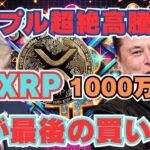 【衝撃】XRP1000万円へ急騰か！？マスクがリップルで億万長者を量産する計画を実行中！？【XRPプレゼント中】【仮想通貨】