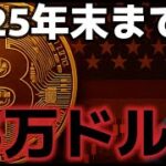 ビットコイン2025年末までに２５万ドルを突破する！？来週の相場はどうなるのか？？