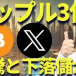 リップル急騰で3位に！上昇と下落はセットで儲ける！