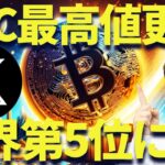 ビットコイン最高値更新！リップル&プラチナが上昇！
