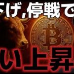 停戦合意、利下げ期待でビットコイン上昇再開！！7月の利下げは可能性ある！