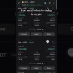 Start a small amount when investing in Crypto.Futures Trading #shorts #viral #binance #futures #btc