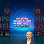 XRPはBTCの1000倍!? ビットコインは敵じゃない…リップルCEOが語る“真実”とは？#XRP   #リップル #仮想通貨初心者