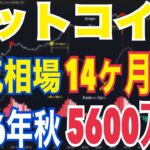 【ビットコイン】強気相場2026年秋まで続く！？5600万円まで到達可能性！？【ビットコ積立貯金】資産状況