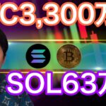 今年ビットコイン3,300万円 ソラナ63万円へ？【仮想通貨＆米国株チャート分析】