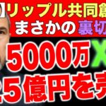 【激震】買うなら今。リップル共同創始者のクリスラーセンがXRP5000万枚売却！XRP暴落は“仕組まれた茶番”その真相が衝撃すぎた。《ビットコイン リップル XRP 仮想通貨 暗号通貨》