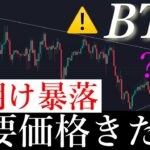 🚨最重要価格。ここ抜けれるかで決まる。BTCUSD