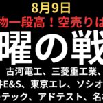 【空売り窮地へ】チャートで見る火曜の注目銘柄｜フジクラ、古河電工、三菱重工業、川崎重工業、IHI、三井E&S、名村造船、レーザーテック、東京エレクトロン、ソシオネクスト、アドバンテスト、タイミー等