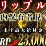 XRP保有者歓喜、国内取引所で最大の給付金に進展！！