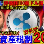 リップル（XRP)が150億ドル超の評価額！日本の税制が遂に20％に！アメリカの本気度がやばすぎる！面白すぎる展開になってきた！