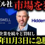 【リップル社が金融決済市場を独占】大手金融企業を買収し2025年11月3日に急騰開始