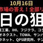 【相場の答えはリセット】チャートで見る明日の注目銘柄｜三菱重工業、IHI、フジクラ、ソシオネクスト、コクサイ、TOWA、サンバイオ、メタプラネット、QPS研究所、TENTIAL（テンシャル）