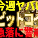 【仮想通貨】ビットコインは今週警戒⁉急落が来た際の注目ポイントを共有します！