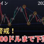 【📉ビットコイン下落❗️三尊形成で続落警戒🚨】