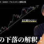 ビットコインの下落とレンジの解釈！　【BTC・ETH・ドル円・GOLD・アルトコイン】