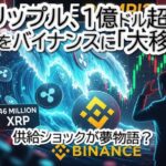 【🚨緊急速報】リップル、1億100万ドル超のXRPをバイナンスへ送金！ 次に来る「重大な展開」と市場への影響を徹底解説【XRP価格は暴落か高騰か？】