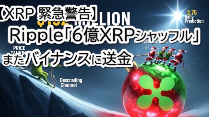 【緊急速報】XRP暴落の前兆か？リップル社が1.5億ドルをバイナンスへ緊急送金！6億枚移動の裏側を暴露