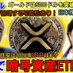 リップル（XRP)価格が100％以上暴騰の可能性あり！遂に日本で暗号資産ETFが解禁！2028年から？遅すぎるわ！ゴールドが5000ドル突破！何を買うべき？