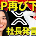 リップルの下落はモニカ社長の〇〇の発言の責任か！？