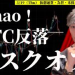 ビットコイン反落！　抜けるとヤバイ…　【BTC・ドル円・ユーロドル・ポンド円・GOLD・米国株環境認識＆相場分析】
