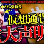 【重要】激震！米SEC委員長が重大声明。ビットコインETFはまだまだ資金流入可能！？最新ドル建てチャート分析【Bitcoin ETFs Have Massive Room to Grow!】