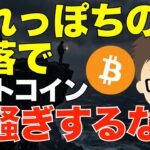 ビットコイン（BTC）！これっぽっちの下落で大騒ぎするな！〜大勢は何も変わってない？こんなのノイズにしか過ぎない！