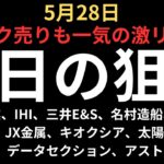 【急変相場で輝けデイトレーダー】チャートで見る明日の注目銘柄｜三菱重工業、IHI、三井E&S、名村造船、フジクラ、古河電工、JX金属、キオクシア、太陽誘電、FIG、QDレーザ、デーセク、アストロ