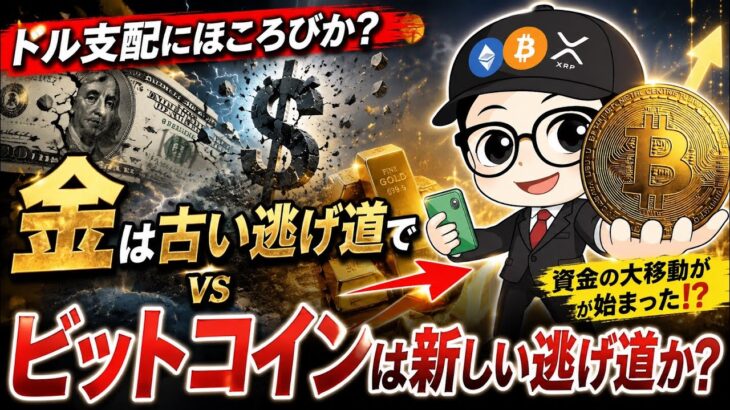 ドル崩壊の前兆！？金からビットコインへ“逃避マネー”大移動か！
