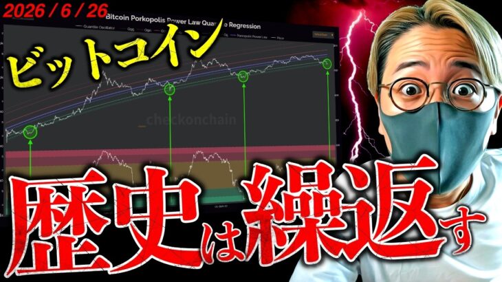 歴史は繰り返す？！ビットコイン過去100%の指標は機能するか。今後の展望を大分析！最新ドル建てチャート分析！