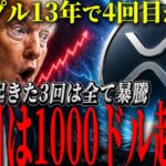 『13年で4回の奇跡到来』過去3回は暴騰。XRPが再び同じ局面に入りました。