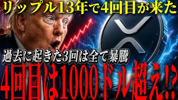 『13年で4回の奇跡到来』過去3回は暴騰。XRPが再び同じ局面に入りました。