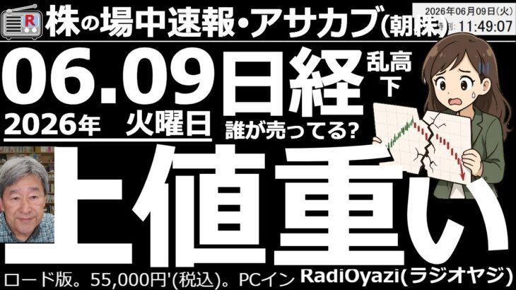 【朝株！(投資情報)】日経は寄り後に1,500円ほど下げる場面があった。相場に売り圧力がかかっている。今晩のナスダックが、チャート的に下落しやすい形になっており、日経は明日25MAを割るかもしれない。