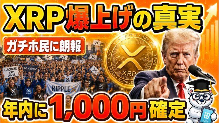 【朗報】2026年リップル(XRP)が1,000円に到達する3つの根拠【仮想通貨】