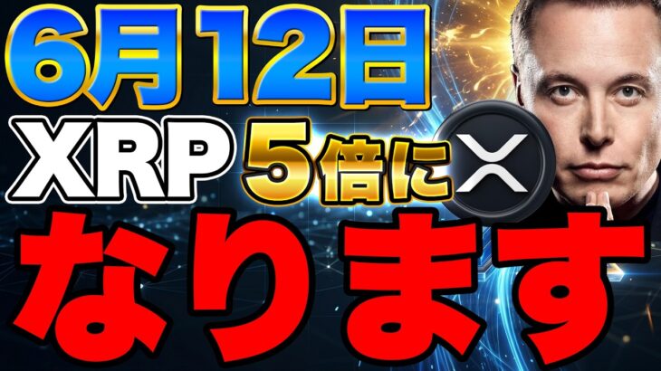 🚨今すぐ見て下さい🚨6月12日、XRPリップルを絶対に手放すな！BTC2,000万円超えとスペースX上場が導く「5倍」の暴騰シナリオ