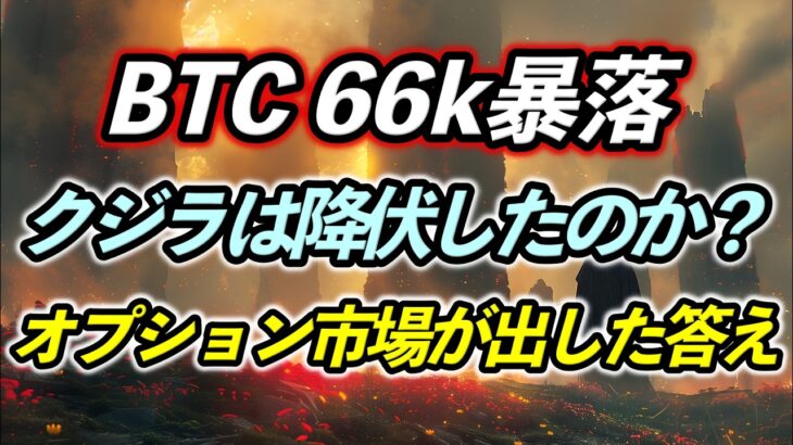 BTC66k暴落…クジラは降伏したのか？オプション市場が出した答え