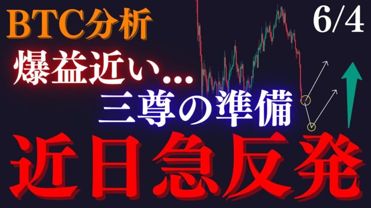 ⚠️BTC”近日急反発”を危険視。三尊の右山形成されて崩壊ショートを必ず狙え。暴落準備は着々と行われている。:トレーダーRedのBTCUSD分析