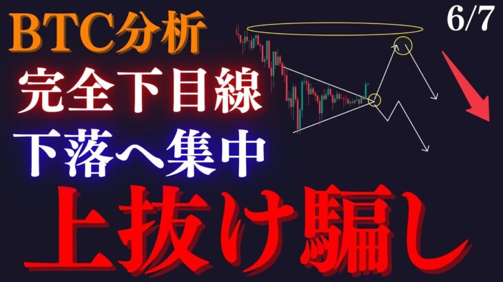 ⚠️BTC”上抜け騙し”に注意。短期調整で上から振り落としの可能性も考慮してトレードに励むべし:トレーダーRedのBTCUSD分析
