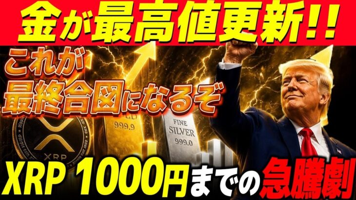 【リップル警告】金が過去最高値を更新。これがXRP 1,000円到達への『最終合図』になる理由【暗号資産　最新情報】