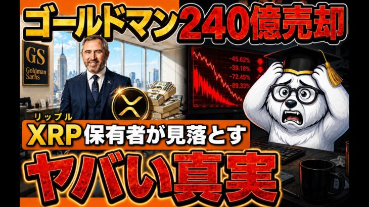 リップル(XRP) 7月4日に”国家資産”に？｜ゴールドマン240億円売却の真相と暴落時に買う人だけが勝つ理由【仮想通貨】