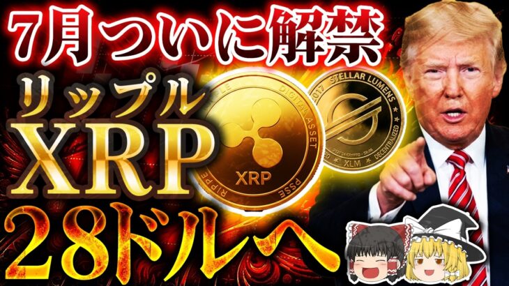 【超朗報】XRP（リップル）28ドルへ。7月、ついに解禁【ゆっくり解説】