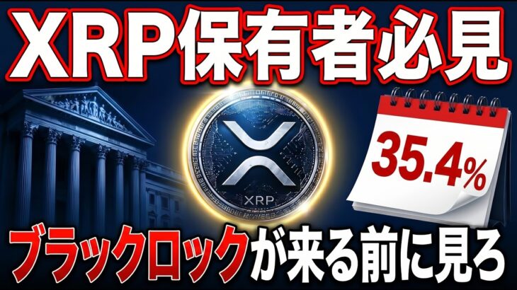 👀【XRP保有者へ】ブラックロック参入まで、あと64.6%です🔥