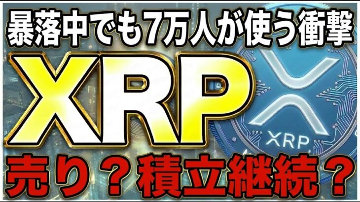 【XRP衝撃】価格70%暴落中なのに7万人が使い続ける理由、「今すぐ売るべき？」に正直に答えます【リップル 仮想通貨 最新】
