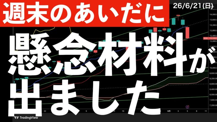【週末の間に】懸念材料が！株価の反応は？　#米国株 #日経平均 #sp500 #soxl #nvda