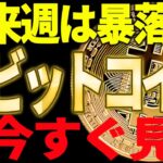 ⚠️ビットコイン来週は暴落⁉⚠️今すぐ見て備えろ！【仮想通貨】