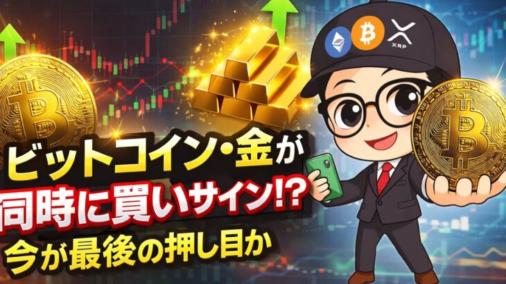 ビットコイン・金が同時に買いサイン！？今が最後の押し目か