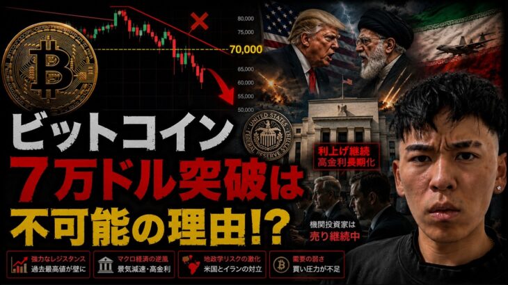 ビットコインが７万ドル突破が不可能な理由とは！？米国とイランの交渉が好調に？？？