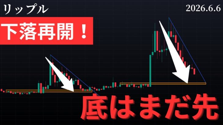 📉下落は始まったばかり！ビットコイン、リップル、イーサリアムの下落目標について解説